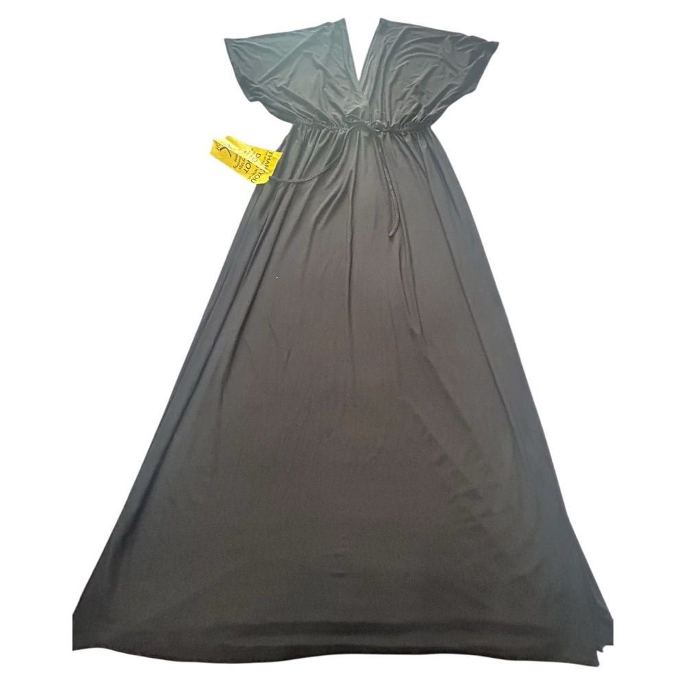 Koh Koh Black Kimono Style Maxi Dress NWT